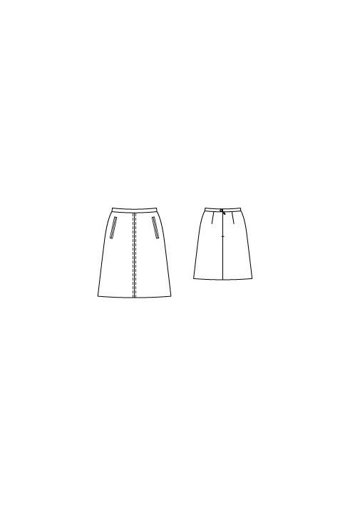 Pattern A-line flannel skirt (Burda 11/2012, pattern number 124)