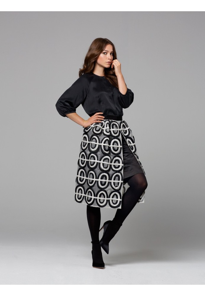 Pattern Skirt with top skirt (Burda 11/2012, pattern number 125)