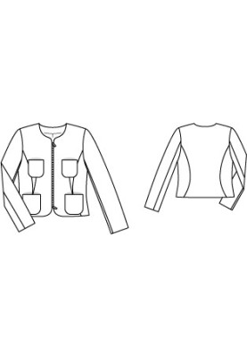 Short loden jacket pattern (Burda 12/2012, pattern number 114)