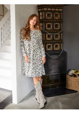 Pattern Dress with a flared silhouette with long sleeves (Burda 12/2019, pattern number 106 A)