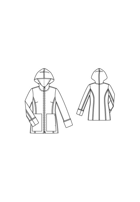 Pattern Lodenov jacket with a hood (Burda 12/2012, pattern number 140)