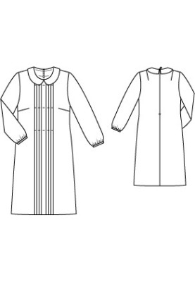 Pattern A-line dress with pleats (Burda 10/2011, pattern number 115)