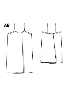 Викрійка Сарафан широкого крою на тонких бретелях (Burda 4/2012, № викрійки 102 A)