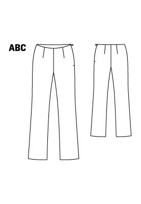 Pattern Pants without a belt with a fastener in the side seam (Burda 4/2012, pattern number 121 B)