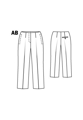 Pattern Pants without belt length 7/8 (Burda 11/2010, pattern number 132 B)