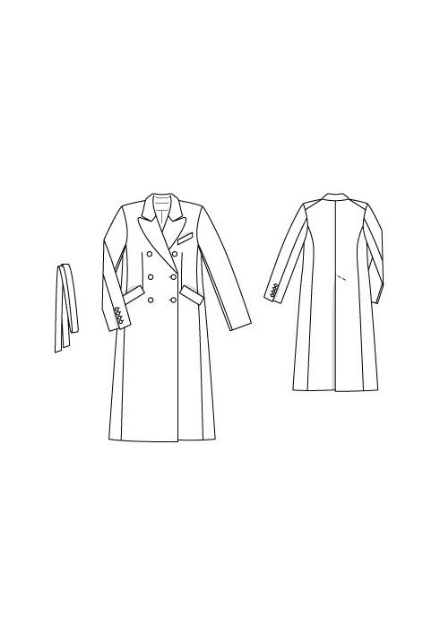 Pattern Double-breasted woolen coat (Burda 10/2010, pattern number 109)