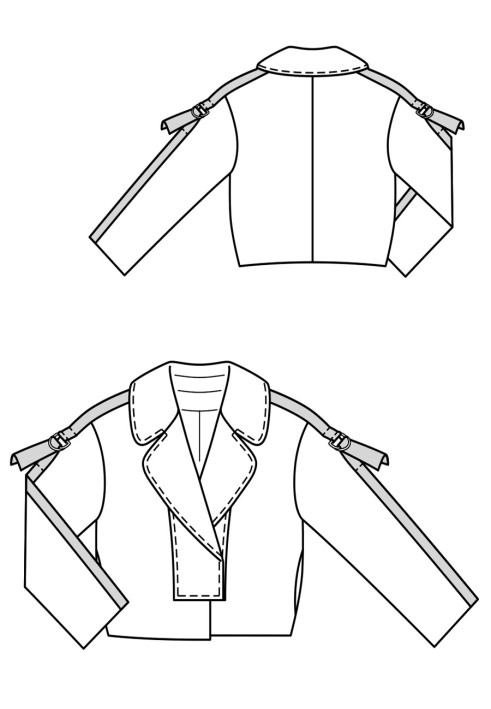 Pattern Short jacket with hidden buttons (Burda 12/2019, pattern number 111 B)