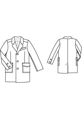 Pattern Long coat with patch pockets (Burda 12/2012, pattern number 158)