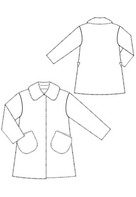 Pattern Fur coat with turn-down collar (Burda 11/2018, pattern number 101)