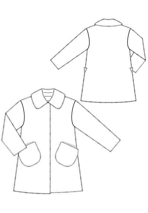 Pattern Fur coat with turn-down collar (Burda 11/2018, pattern number 101)