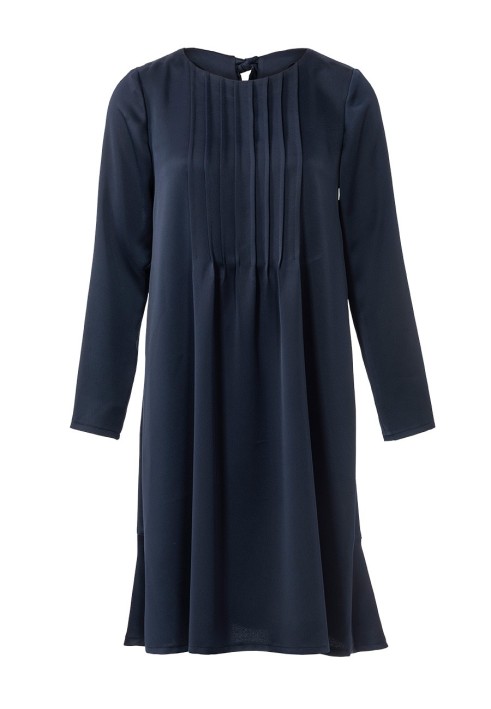 Pattern Straight-cut dress with pleats from the neck (Burda 12/2019, pattern number 106 B)