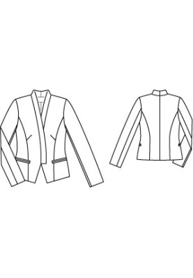 Pattern Jacket of a fitted silhouette made of brocade (Burda 11/2012, pattern number 144)