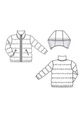 Pattern Quilted jacket with removable hood (Burda 11/2011, pattern number 138)