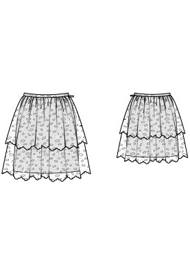 Pattern Two-tier lace skirt (Burda 12/2012, pattern number 106)