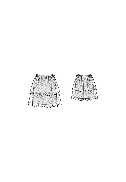 Pattern Two-tier lace skirt (Burda 12/2012, pattern number 106)