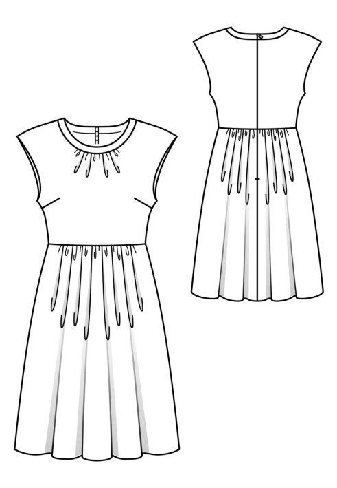 Pattern Dress cut off with dropped shoulders (Burda 10/2018, pattern number 111 A)