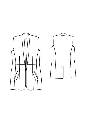 Pattern Vest made of natural suede (Burda 4/2012, pattern number 132)