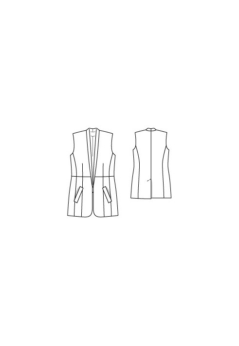 Pattern Vest made of natural suede (Burda 4/2012, pattern number 132)