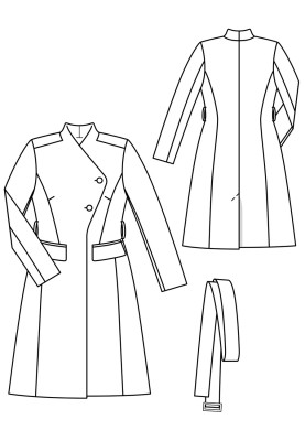 Pattern Tailored coat with wide lapels (Burda 10/2018, pattern number 107 A)