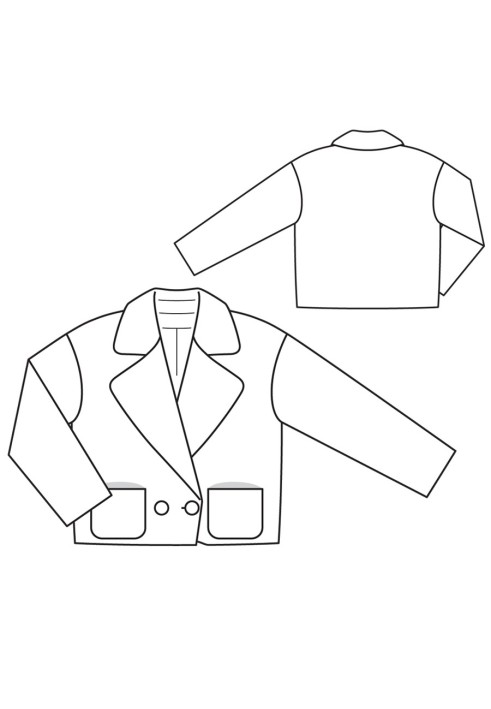 Pattern Double-breasted jacket with dropped armholes (Burda 11/2016, pattern number 120)