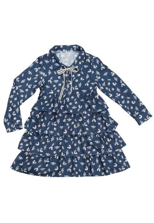 Pattern Shirt dress with long sleeves and frills (Burda 12/2019, pattern number 128)