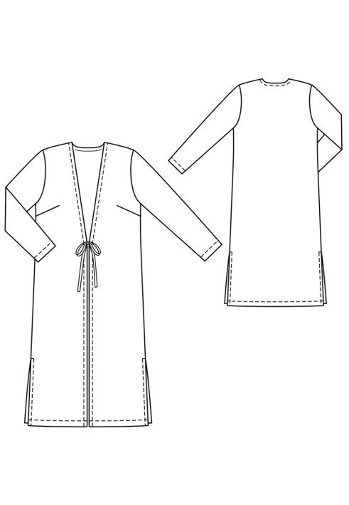 Pattern Kimono long with slits in the side seams (Burda 4/2020, pattern number 122)