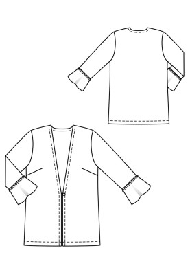 Pattern Straight-cut jacket without lining (Burda 4/2020, pattern number 123)