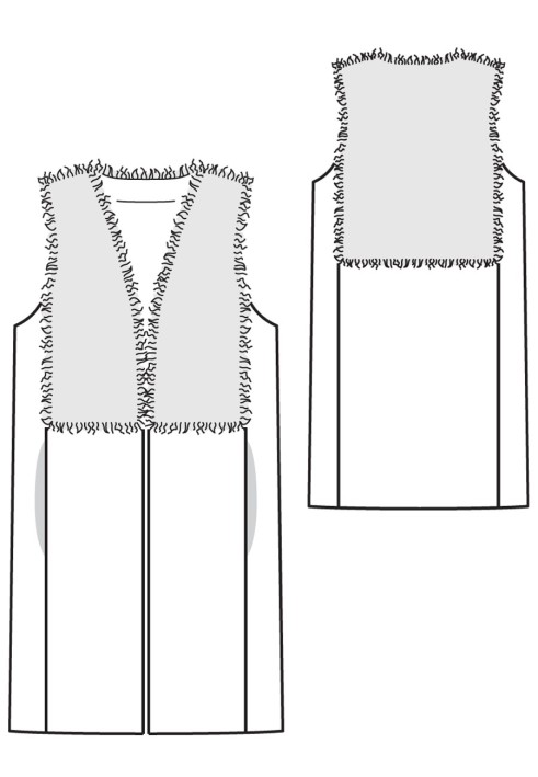 Pattern Straight-cut vest with double-layer effect (Burda 11/2016, pattern number 114)