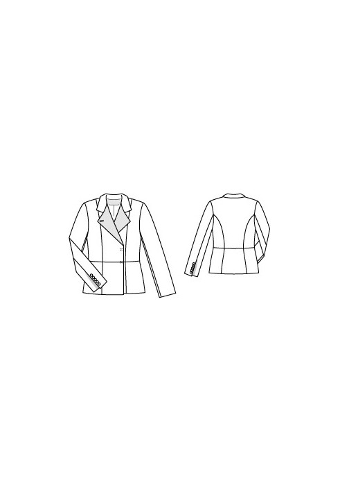 Pattern Double-breasted blazer with button fastening (Burda 12/2012, pattern number 102)