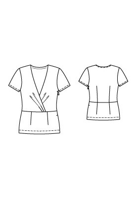 Pattern Cut-off top with short sleeves (Burda 12/2012, pattern number 126)