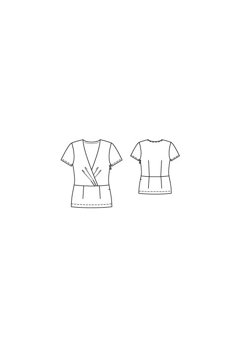 Pattern Cut-off top with short sleeves (Burda 12/2012, pattern number 126)