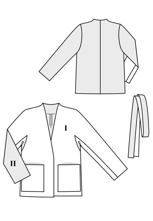 Pattern Jacket of a laconic cut with large pockets (Burda 9/2019, pattern number 118)