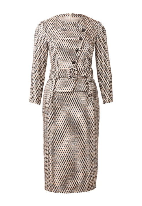 Pattern Sheath dress with asymmetric fastening (Burda 2/2018, pattern number 113)