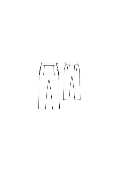 Pattern Pants shortened from elastic gabardine (Burda 5/2011, pattern number 124)