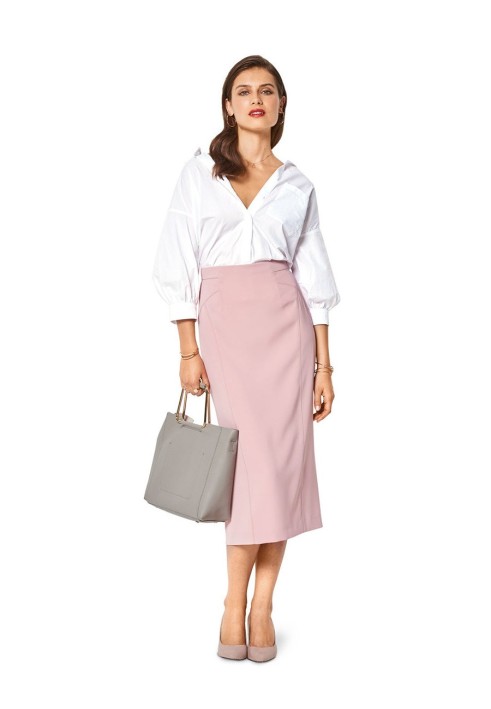 Pattern Midi length pencil skirt (Burda 1/2018, pattern number 6431 A)