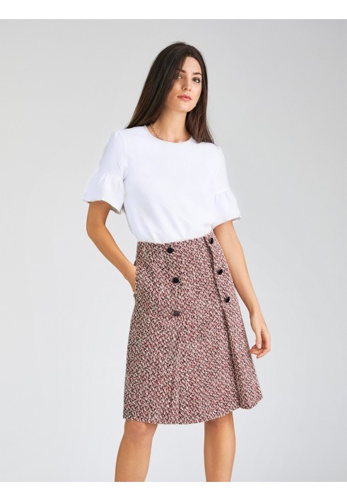 Pattern A-silhouette bouclé skirt (Burda 5/2020, pattern number 110 A)