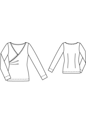 Pattern Pullover of a fitted silhouette with a smell (Burda 10/2012, pattern number 119)