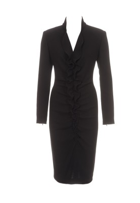 Pattern Sheath dress with original ruffles and draperies (Burda 11/2011, pattern number 120 B)