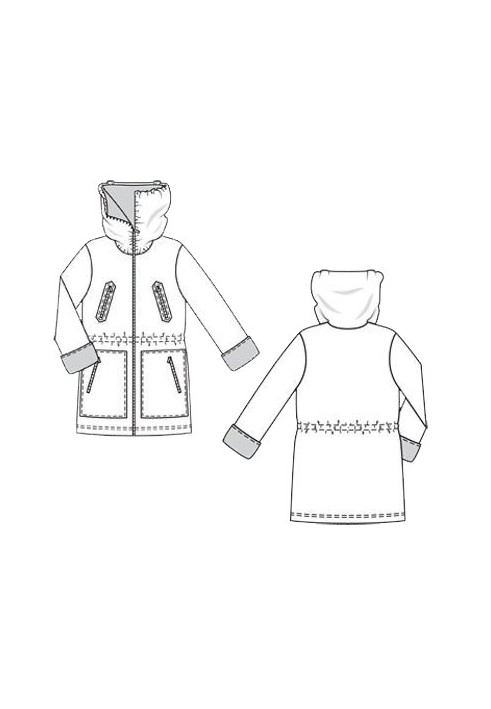 Park pattern with artificial fur lining (Burda 11/2011, pattern number 113)