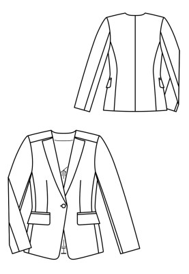 Pattern Slim-fit jacket with narrow lapels (Burda 1/2019, pattern number 101)