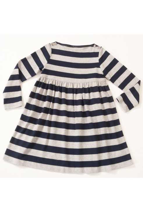 Pattern Dress made of knitted fabric in stripes (Burda 10/2011, pattern number 146)