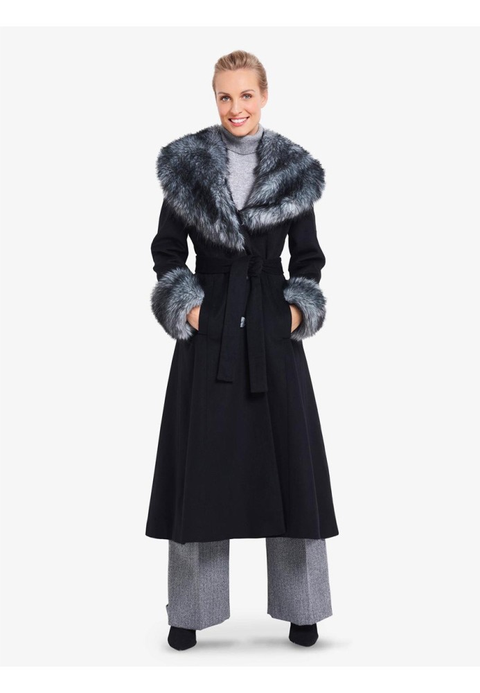 Pattern Coat with shawl fur collar (Burda 2/2018, pattern number 6387 A)