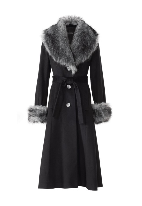 Pattern Coat with shawl fur collar (Burda 2/2018, pattern number 6387 A)