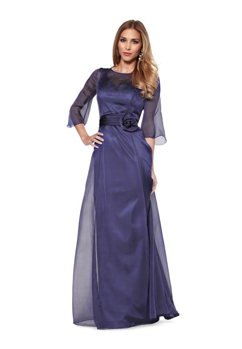 Pattern Chiffon maxi dress (Burda 2/2014, pattern number 6866 C)