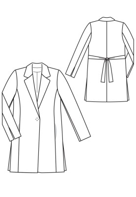 Pattern Blazer coat with long lapels (Burda 5/2017, pattern number 101)