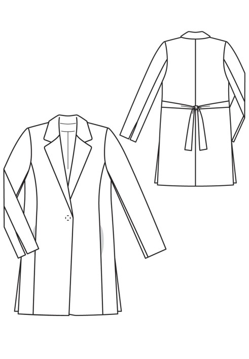 Pattern Blazer coat with long lapels (Burda 5/2017, pattern number 101)