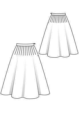 Pattern Sun skirt in the style of the 50s (Burda 7/2018, pattern number 127)