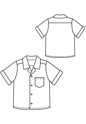 Pattern Shirt with lapels and short sleeves (Burda 7/2018, pattern number 131)