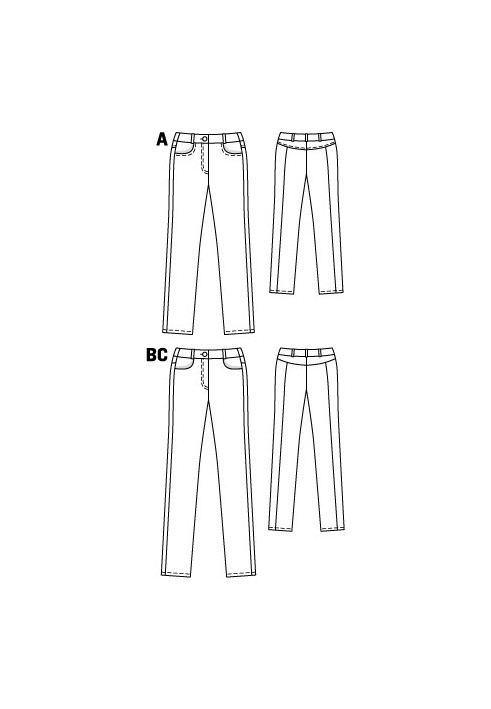 Pattern Jeans-style gabardine trousers (Burda 7/2010, pattern number 103 B)