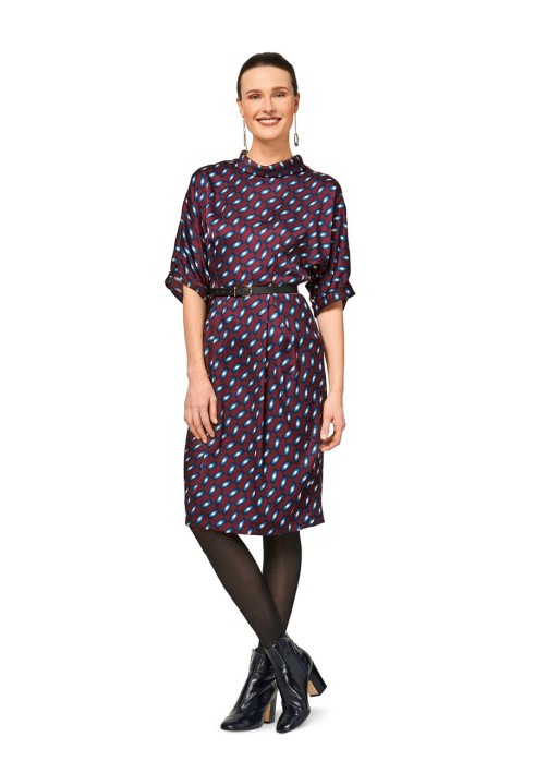 Pattern Dress with solid sleeves "bat" (Burda 2/2017, pattern no. 6451 A)